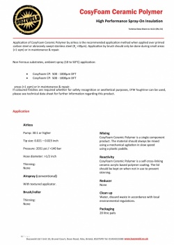 CosyFoam Ceramic Polymer Spray On Insulative Schutz Coating 1L